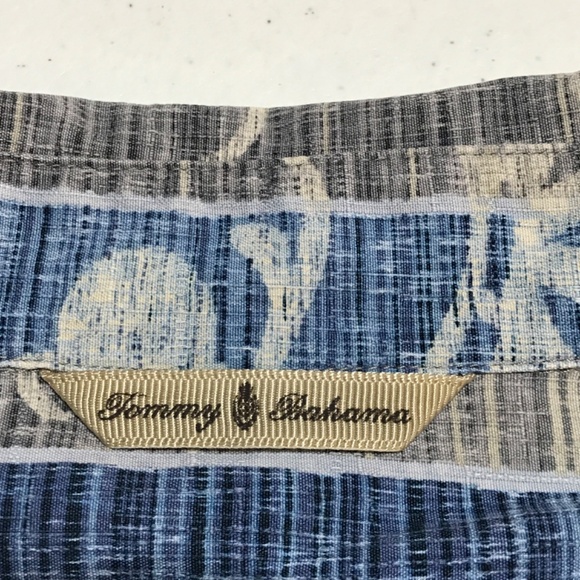 Lot of 2 Aloha Hawaiian Shirts Tommy Bahama & Nat Nast Mens XL Blue Gray White - Picture 6 of 13